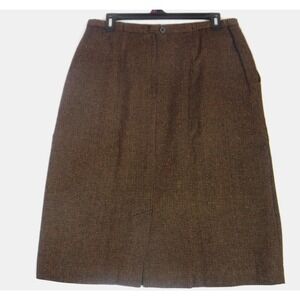 Vintage Koret Petites Women's Wool Blend Midi Skirt Lined Slash  Pockets Size 12